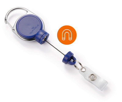 Durable Extra Strong Retractable Clip Badge Reels for ID & Keys - Blue