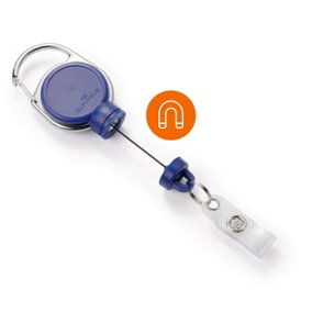 Durable Extra Strong Retractable Clip Badge Reels for ID & Keys - Blue