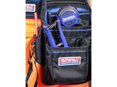 Durable Faithfull Framers Pouch with Multiple Pockets and Tool Loops