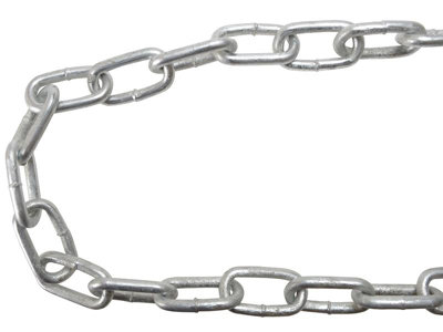 Durable Faithfull Galvanised Chain Link 6mm x 15m Reel - 250kg Max Load Capacity