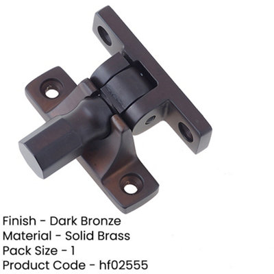 Durable Fasteners Pattern 2 in Elegant Dark Bronze Finish - Window Fastener