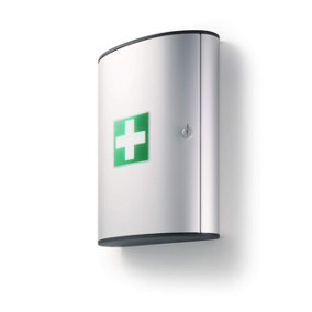 Durable First Aid Box Lockable First Aid Cabinet in Silver