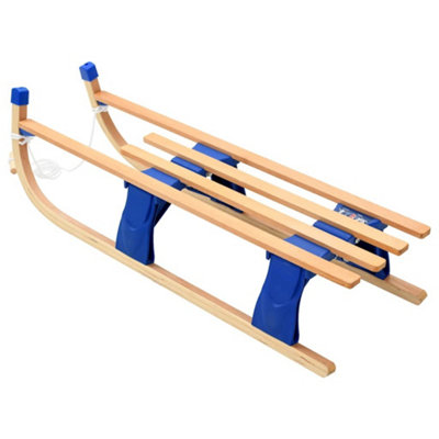 Durable Folding Sledge Wood 110 cm
