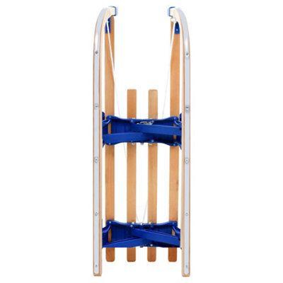 Durable Folding Sledge Wood 110 cm