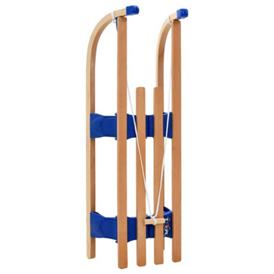 Durable Folding Sledge Wood 110 cm