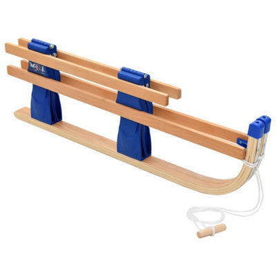 Durable Folding Sledge Wood 110 cm