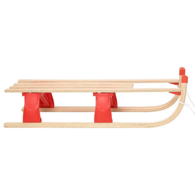 Durable Folding Sledge Wood 110 cm