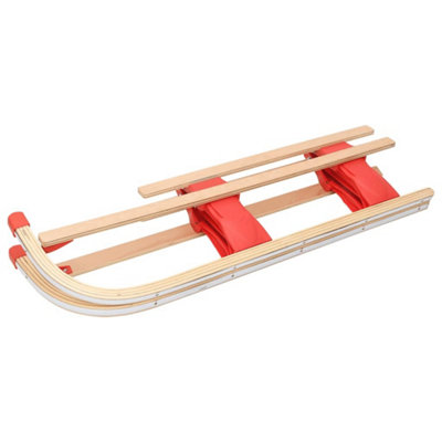 Durable Folding Sledge Wood 110 cm