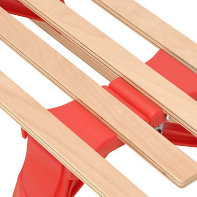 Durable Folding Sledge Wood 110 cm