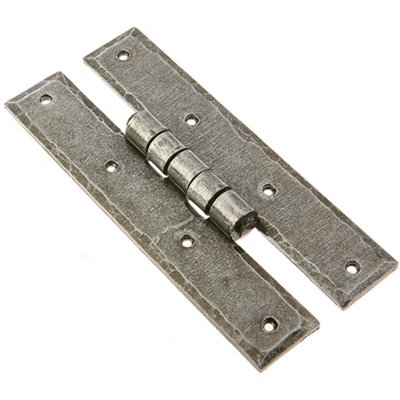 Durable H-Hinge 66x155mm in Elegant Pewter Finish - Traditional Gate Door - Door Hinges
