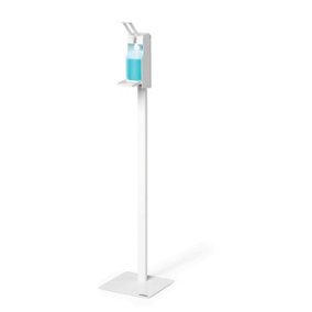 Durable Hand Sanitiser Disinfectant Dispenser Floor Stand - White
