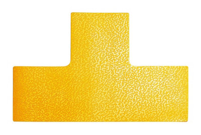 Durable Heavy Duty Adhesive Floor Marking T Shape Corner - 10 Pack - Yellow