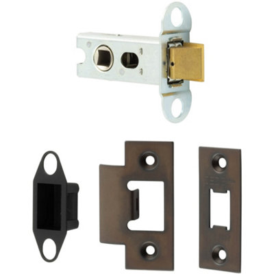 Durable Heavy Duty Tubular Latches - 45 Degree Short Travel in Dark Bronze Finish