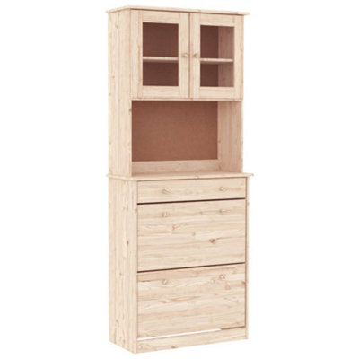 Durable Highboard ALTA 77x35x188 cm Solid Wood Pine
