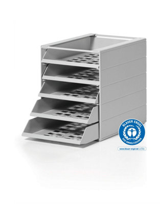 Durable IDEALBOX ECO Recycled Plastic Letter Tray 5 Drawer File - Grey Price Comparisons | Compare The Build