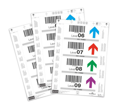 DURABLE INSERT LABELS 150 X 67 MM FOR TICKET HOLDERS, 80 LABELS ON A4 ...
