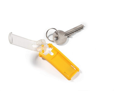Durable Key Clips Organisational Label Hooks - 6 Pack - Assorted
