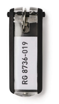 Durable Key Clips Organisational Label Hooks - 6 Pack - Black Price Comparisons | Compare The Build