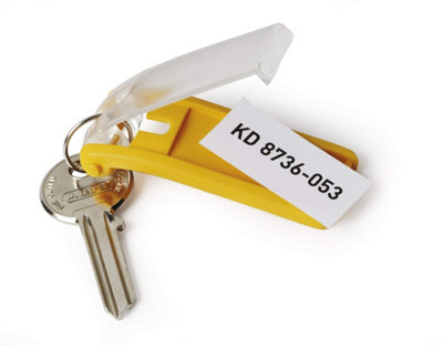 Durable Key Clips Organisational Label Hooks - 6 Pack - Red
