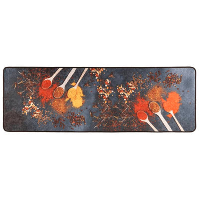 Durable Kitchen Rug Multicolour 60x180 cm Washable Anti Slip