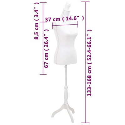 Durable Ladies bust Display bust white