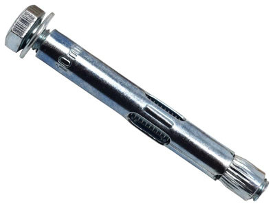 Durable M10 x 80mm Hex Loose Bolt Sleeve Anchors - 50 Pack for Concrete and Masonry