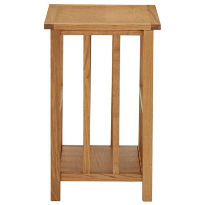 Durable Magazine Table 45x35x55 cm Solid Oak Wood