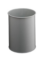 Durable Metal Waste Bin 15 Litre in Grey