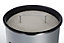 Durable Metal Waste Bin Round with Ashtray 17 Litre Bin- 2 Litre Ashtray in Black