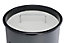 Durable Metal Waste Bin Round with Ashtray 17 Litre Bin - 2 Litre Ashtray in Charcoal