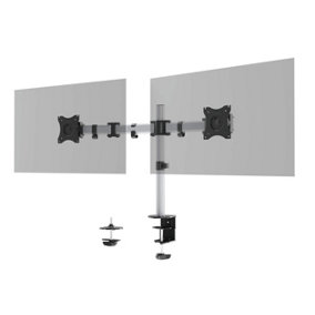 Durable Monitor Mount SELECT for 2 Screens, Desk Mount Included