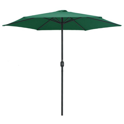 Durable Outdoor Parasol with Aluminium Pole 270x246 cm Green