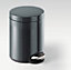 Durable Pedal Bin Metal Round 5 Litre in Charcoal