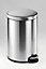 Durable Pedal Bin Stainless Steel Round 20 Litre in Silver