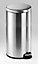 Durable Pedal Bin Stainless Steel Round 30 Litre in silver