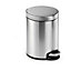 Durable Pedal Bin Stainless Steel Round 5 Litre in Silver