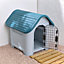 Durable Plastic Dog House Dog Kennel with Ventilation for Outdoor Indoor 590x750x660 mm