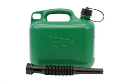 Durable Plastic Jerry Fuel Oil PETROL Can Container & Funnel - GREEN