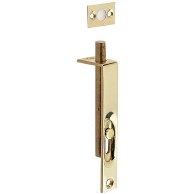 Durable Polished Brass Slide Action Flushbolts 102x16mm for Stylish Interiors