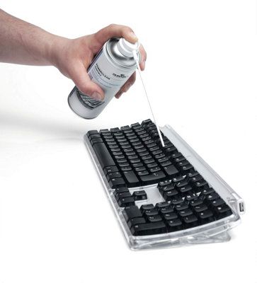 Durable POWERCLEAN Invertible Compressed Air Duster Keyboard PC Cleaner - 200ml