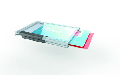 Durable Pushbox Duo Security Pass Holder 54 x 87mm Transparent Pack of ...