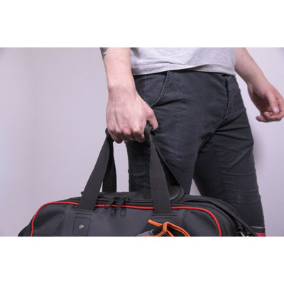 Durable Red Tool Bag with Multiple Pockets and Padded Base - 500 x 240 x 320mm