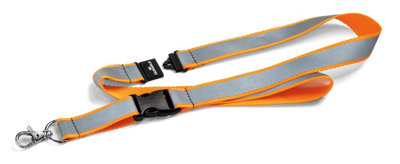 Durable Reflective Detachable Neck Lanyards with Clip and Safety Release- Orange