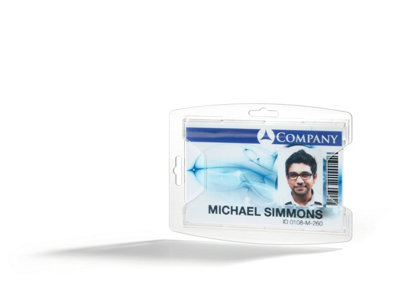 Durable reXycle 1 Card Security Pass ID Badge Holders Euro Hook - 10 Pack