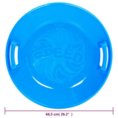 Durable Round Sledge Blue 66.5 cm PP