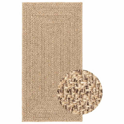 Durable Rug ZIZUR 100x200 cm Jute Look Indoor and Outdoor