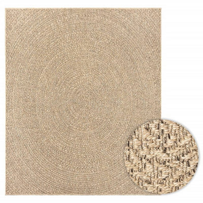 Durable Rug ZIZUR 240x340 cm Jute Look Indoor and Outdoor