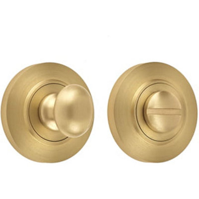 Durable Satin Brass Inner Turn & Release Lock with Customization Options - Door Handle