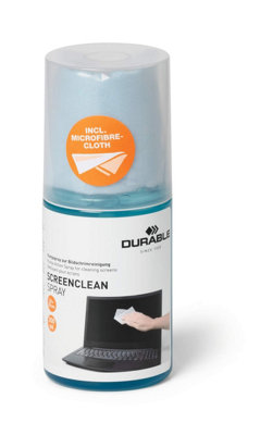 Durable SCREENCLEAN Streak-Free Screen Clean Spray with Microfiber Cloth - 200ml