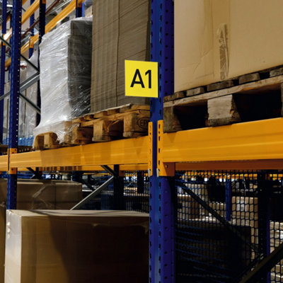 Durable Self-Adhesive Aisle Sign 149mm - Warehouse Signage - 10 Pack